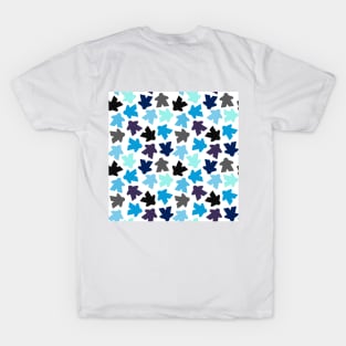 Game Night Meeples | Black, Blue, Purple, Grey T-Shirt